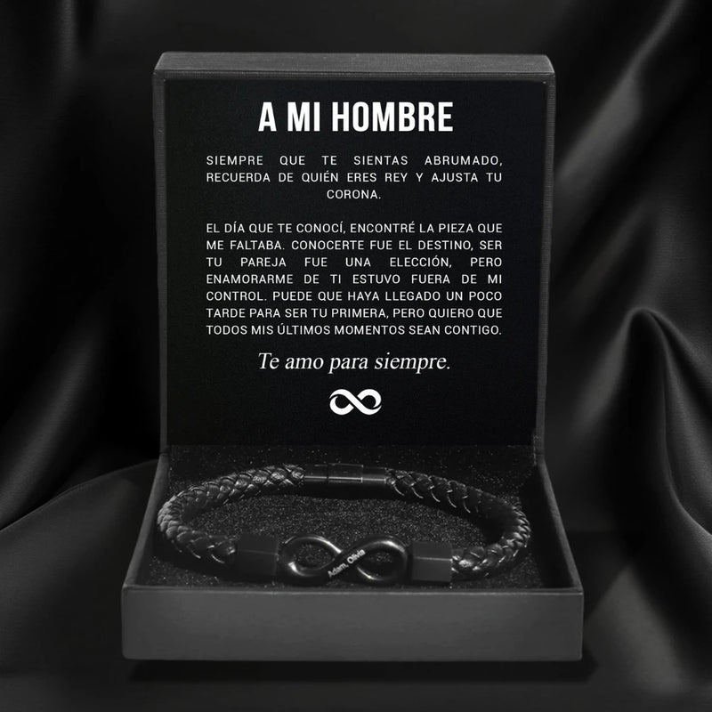 PULSERA INFINITA PERSONALIZADA EL REGALO MAS ESPECIAL PARA TU ESPOSO