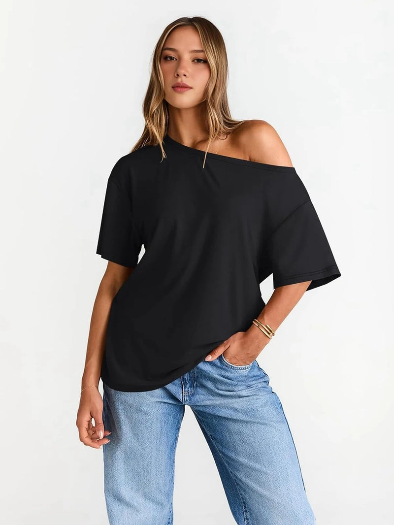Pack de 5 Camisas Oversize con Hombros Descubiertos